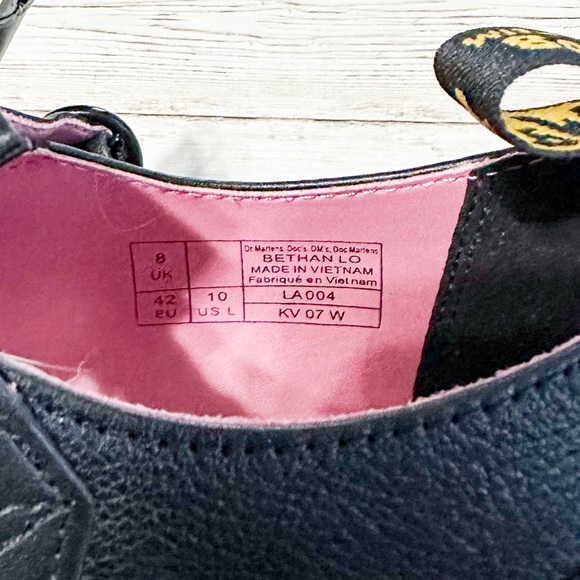 Dr Martens x Lazy Oaf Bethan Mary Jane Leather Black Size 10 NEW - Picture 9 of 12